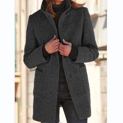 Moniva™ | Manteau Élégant à Col Montant