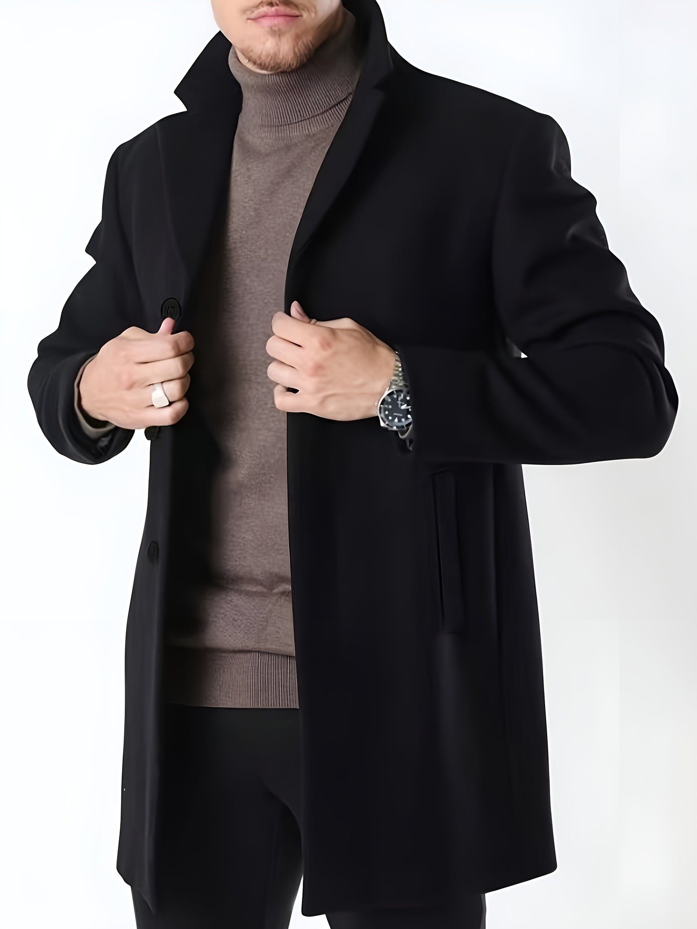 Moniva™ | Manteau Homme Noir Iconique