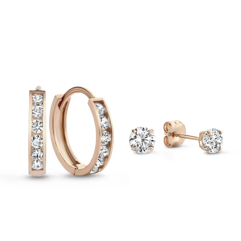 Moniva™ | Set de boucles d’oreilles Dara Brillane | Or 14k