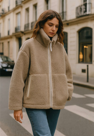 Moniva™ | Veste Douillette à Col Zippé