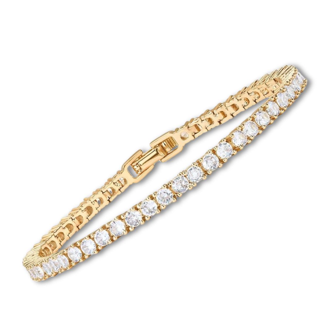 Moniva™ Bracelet Tennis en Moissanite | Or Blanc 18k
