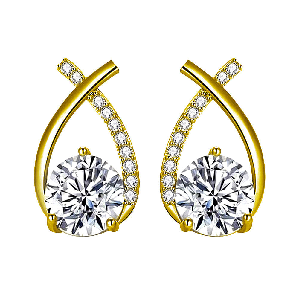 Moniva™ Arielle Boucles d’oreilles | Or Blanc 18k