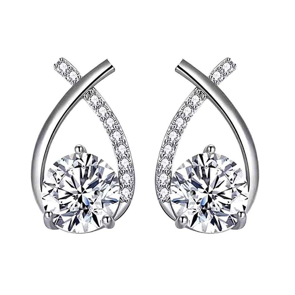 Moniva™ Arielle Boucles d’oreilles | Or Blanc 18k