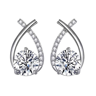 Moniva™ Arielle Boucles d’oreilles | Or Blanc 18k