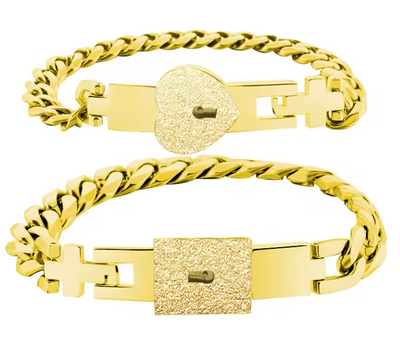 Moniva™ | Bracelet Loverlock Doré avec Détails Brillants