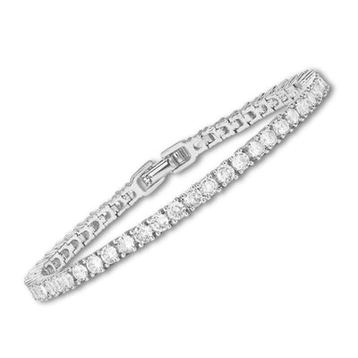 Moniva™ Bracelet Tennis en Moissanite | Or Blanc 18k