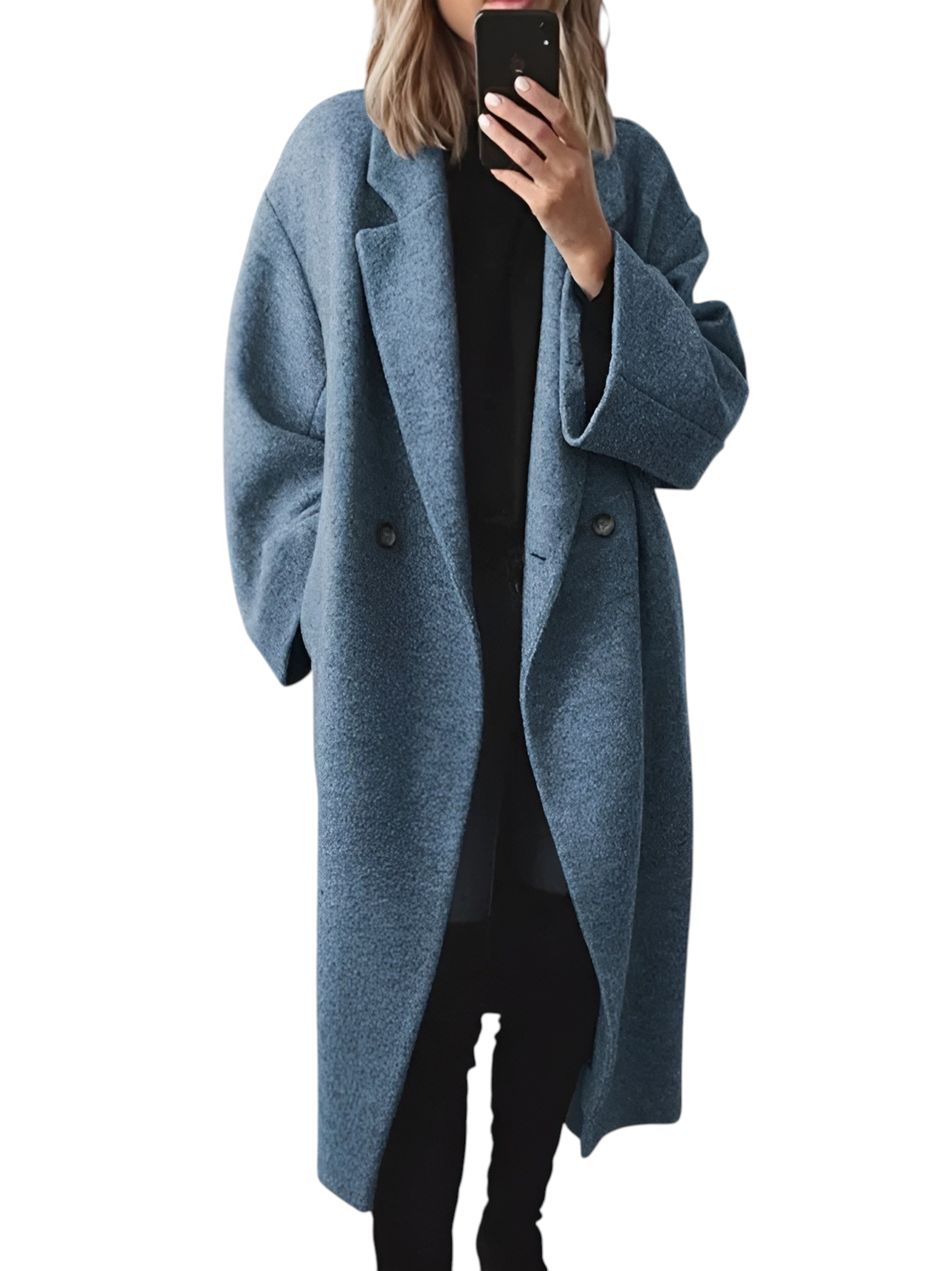 Moniva™ | Manteau Long en Laine Mélangée