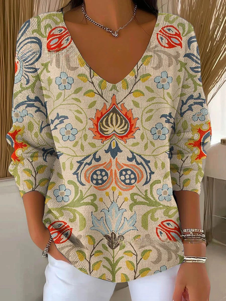 MARGAUX | Pull en tricot avec décolleté en V