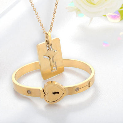 Moniva™ | Bracelet Loverlock Doré avec Détails Brillants