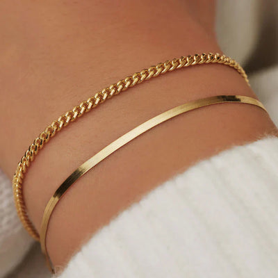 Moniva™ | Bracelet serpent Soleil | Or 14k