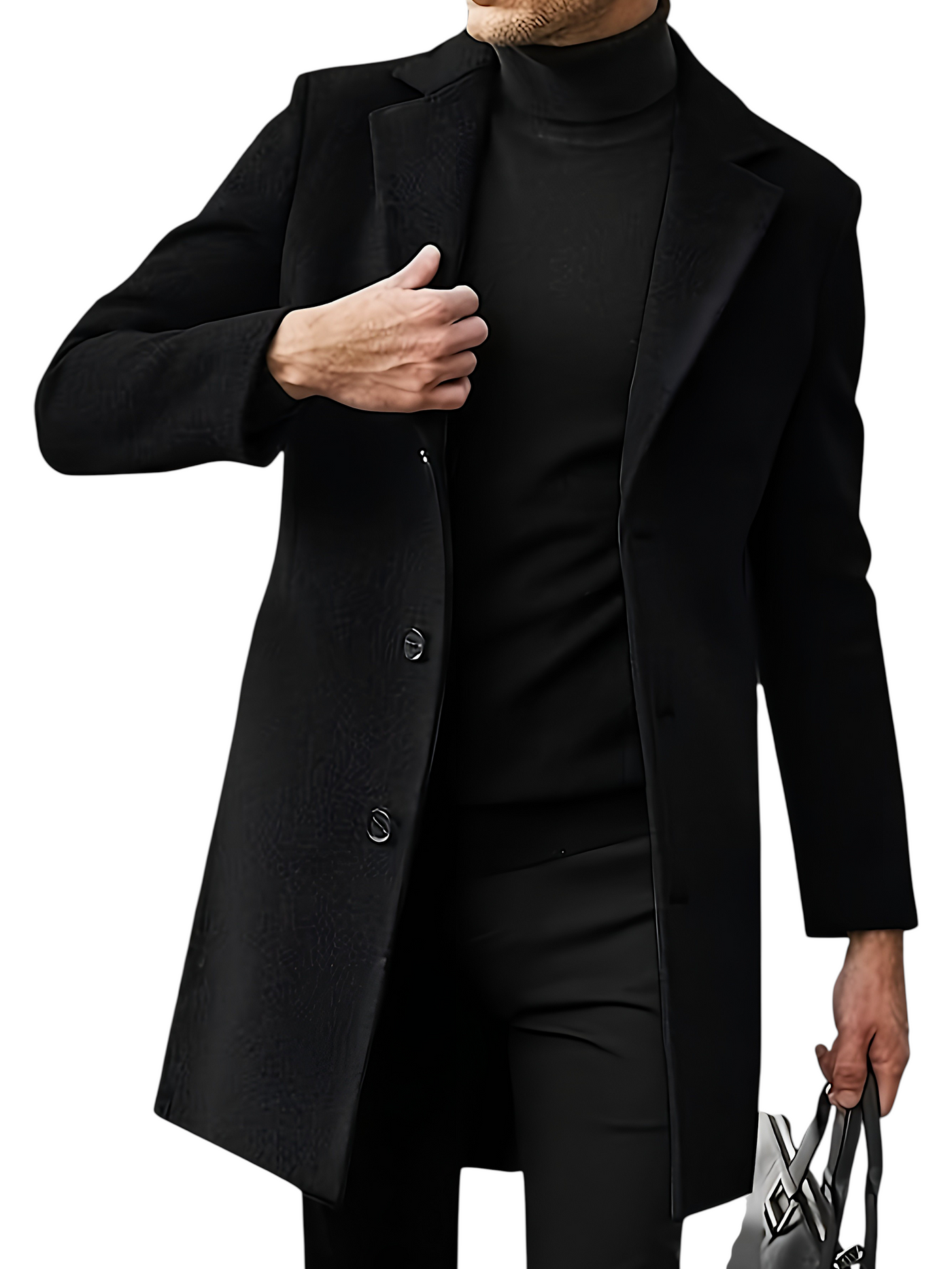 Moniva™ | Manteau Homme Noir Iconique