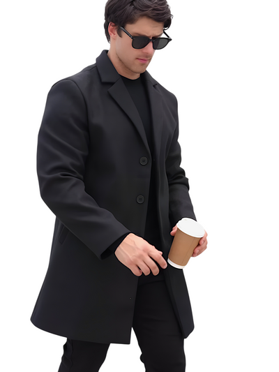 Moniva™ | Manteau Homme Noir Iconique